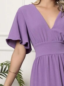 Women Dresses - 紫丁香色 - 查看 3
