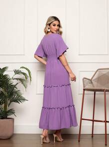 Women Dresses - 紫丁香色 - 查看 2