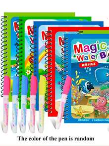 Stomle Family Magic Water Drawing Book Bh-08 Universe Space With Random Color & Style Pen Set Packed In A Bag, Package May Be Damaged During Shipping - Army Green - View 8