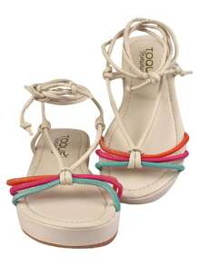 Women Flat Sandals - Champagne - View 2