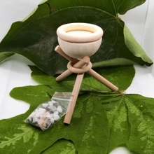 Difusor De Aceites Esenciales De Aromaterapia Diy De Madera, Difusor De Aroma Sin Llama, Difusor De Aroma De Madera, Difusor De Aroma De Piedra - Beis - Ver 4