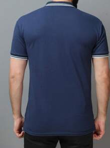 Men Polo Shirts - Màu xanh lam - Xem 2