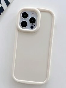Funda De Teléfono Simple De Color Blanco Mate, Cubierta Protectora Suave A Prueba De Golpes Compatible Con Apple Iphone - Blanco - Ver 6
