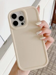 Funda De Teléfono Simple De Color Blanco Mate, Cubierta Protectora Suave A Prueba De Golpes Compatible Con Apple Iphone - Blanco - Ver 4