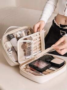 Large Capacity Waterproof Travel Portable Storage Bag Cosmetic Bag Makeup Bag Make Up Organizer Toiletry Bag Makeup Storage Wash Bag Waterproof Makeup Brushes Storage Makeup Bags