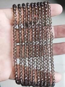 批發10串（1200+顆）閃亮4mm玻璃珠/假日珠/奧地利玻璃珠/圓形玻璃珠/水晶間隔珠，適用於手鍊/項鍊/腳鍊/耳環首飾製作/ DIY散珠/婚禮裝飾/聖誕樹裝飾/假日裝飾/房間裝飾 - 彩色 - 查看 26