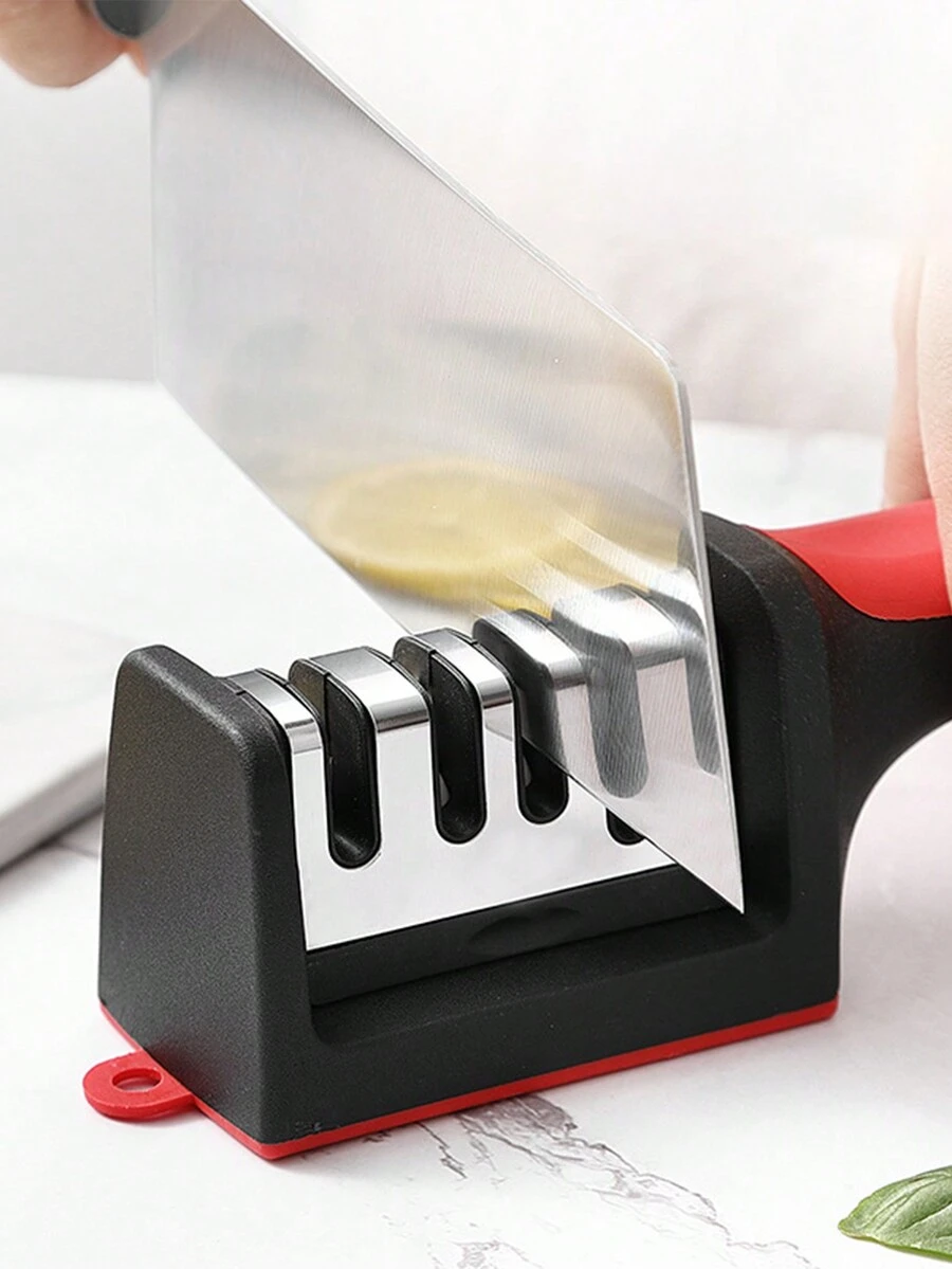 1pc Four-stage Kitchen Knife Sharpener For Home Use - Multicolor - View 1
