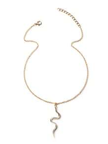 1 Miếng Hình rắn Dây chuyền Với Retro Đa nguyên tố & Hip-hop Phong cách , Cao-kết thúc & Không giới tính , Thích hợp Đối với Mặc hàng ngày Và Như Quà sinh nhật - Vàng - Xem 3