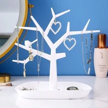 1 件创意树枝珠宝收纳架，耳环戒指项链手链配件展示架 - 白色 - 查看 1