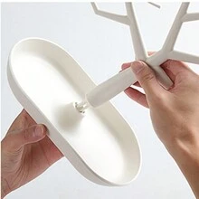 1 件创意树枝珠宝收纳架，耳环戒指项链手链配件展示架 - 白色 - 查看 4