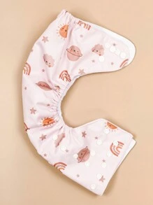 3pcs/Set Sun Pattern Waterproof Baby Cloth Diaper Baby Shower Family Decorations Gifts