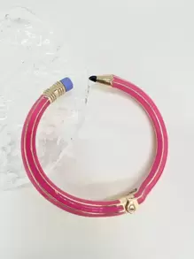 1pc Fashionable Cute Pencil Shaped Bangle Bracelet - Multicolor - View 1