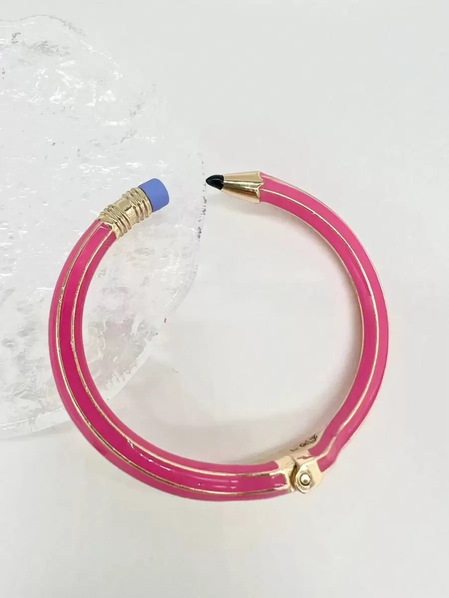 1pc Fashionable Cute Pencil Shaped Bangle Bracelet - Multicolor - View 1
