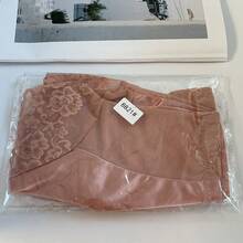 1入女性高腰蕾絲收腹臀部加強塑身內褲 - 粉色 - 查看 5