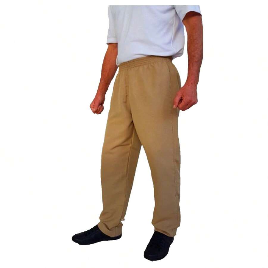 Men Pants - 卡其色 - 查看 1