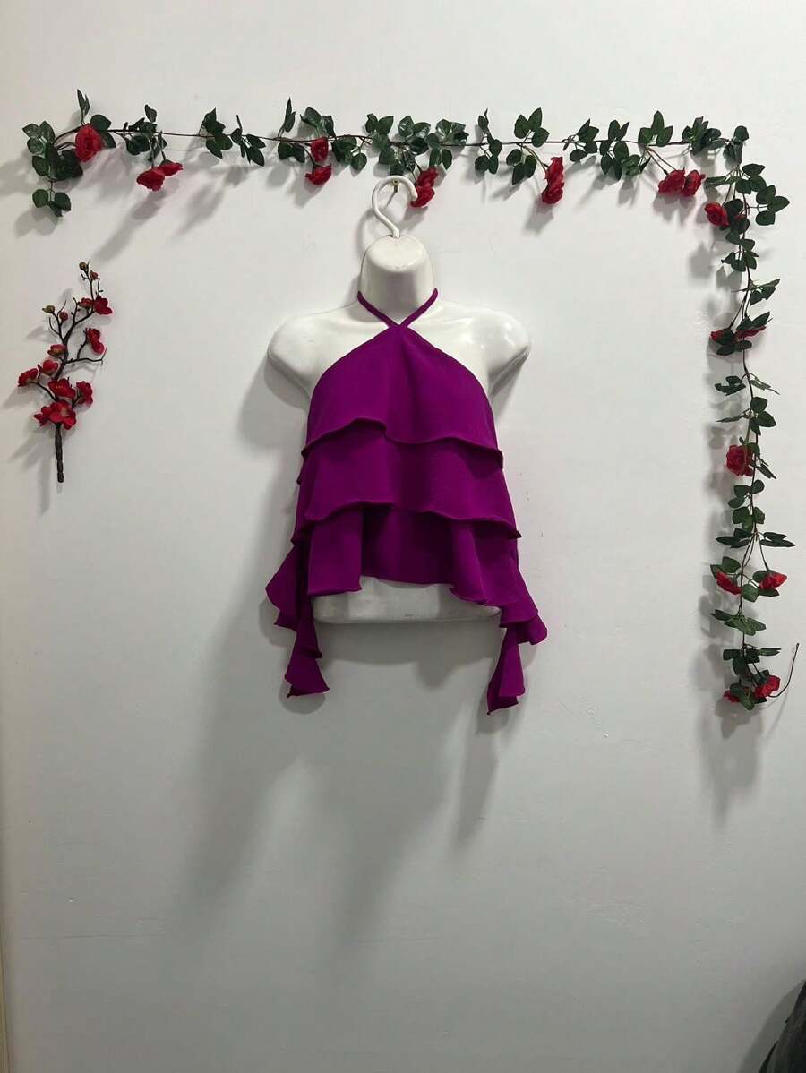 Plus Size Tank Tops & Camis - Màu tím  Violet - Xem 1