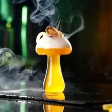 1 Pezzo 250ml Bicchiere Da Cocktail A Forma Di Fungo, Bicchiere Da Martini Creativo, Coppa Da Bere In Vetro Con Alto Piede Adatta Per Caffè, Succo, Vino, Champagne, Cocktail, Bar Per La Casa, Bicchieri Per Feste