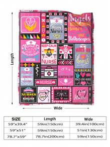 1pc Nurse Gifts, Nurses Week Gifts, Nurse Appreciation Gifts Throw Blanket, Gifts for Nurses Women, School Nurse On Nurse Day, Graduation Birthday Gift Soft Blanket - Multicolor - View 6