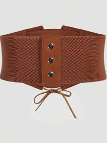 1 件女士文艺复兴风格蕾丝腰带，棕色系列，可调节腰围，适合万圣节和文艺复兴时期的服装