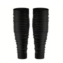 2pcs Black Sports Compression Shin Guards For Soccer, Badminton, Basketball - Black - View 4