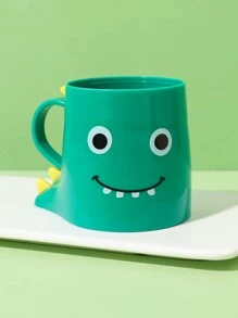 1入卡通恐龍造型塑料兒童飲水杯,260毫升,適用於家居日常使用 - 綠色 - 查看 1