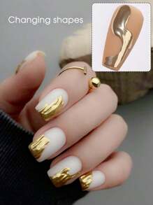 5毫升五合一美甲凝胶，包含金属漆凝胶、镜面闪粉凝胶、雕刻凝胶、水钻凝胶、美甲饰品凝胶 - 無色 - 查看 3