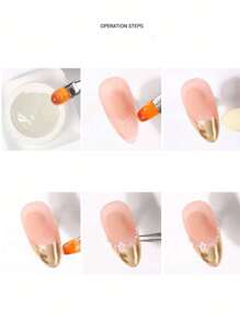 5毫升五合一美甲凝胶，包含金属漆凝胶、镜面闪粉凝胶、雕刻凝胶、水钻凝胶、美甲饰品凝胶 - 無色 - 查看 8