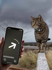 反光貓狗保護袖鈴項圈 - 黑色 - 查看 2