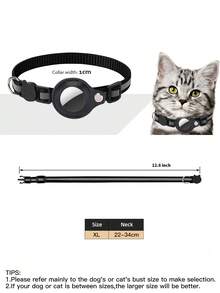反光貓狗保護袖鈴項圈 - 黑色 - 查看 5