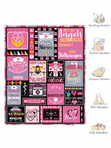 1pc Nurse Gifts, Nurses Week Gifts, Nurse Appreciation Gifts Throw Blanket, Gifts for Nurses Women, School Nurse On Nurse Day, Graduation Birthday Gift Soft Blanket - Multicolor - View 5