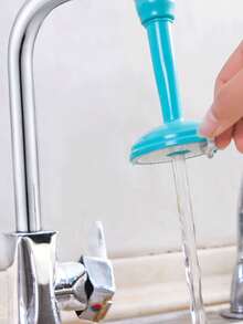 浴室專用水龍頭花灑頭節水器,可旋轉、防濺、龍頭塞、節水閥,延長裝置 - 藍色 - 查看 4
