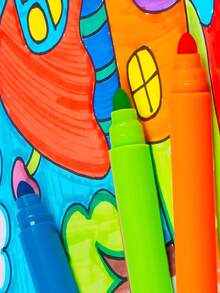 Plumones Mágicos 12 Marcadores que Cambian De Colores Y Se Borran. Rotuladores para Chicos y Grandes. Para Dibujar y Colorear. No son Tóxicos y son Seguros para los Niños y Niñas. - Multicolor - Ver 7