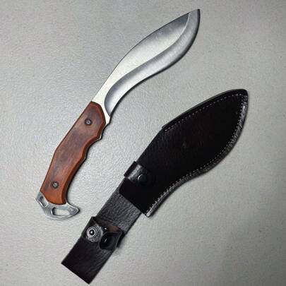Cuchillo de acampar con funda, cuchillo de acero, cuchillo artesanal y cuchillo de bolsillo con soporte