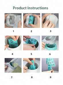 Detachable Portable Plastic Cat Litter Scoop Set, Cat Waste Scooper - Grey - View 5