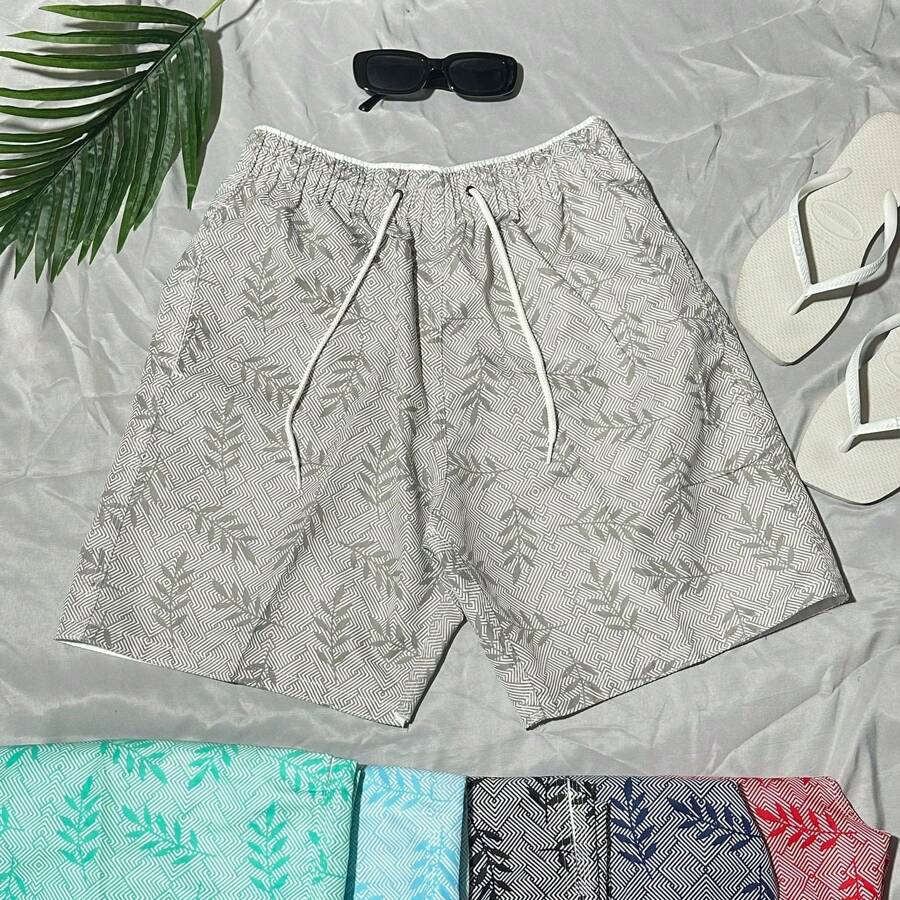 Men Beach Shorts - Màu xám đen - Xem 1