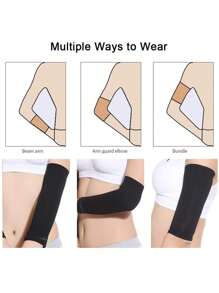 2pcs/Set Pressure Shaping Sports Yoga Arm Compression Sleeves Gym Gym Accessories Coderas - Black - View 6