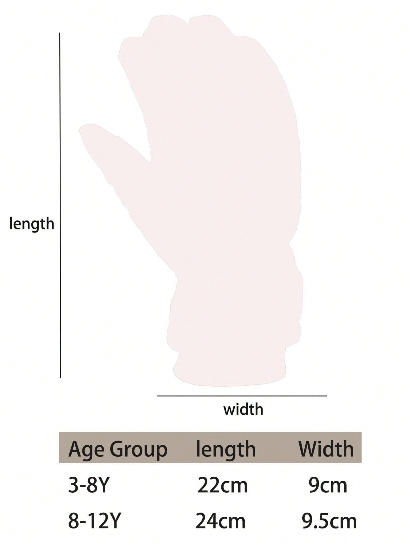 Children's Winter Full Finger Ski Gloves Thicken Warm Windproof