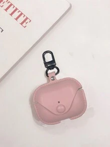 Solid Color Plain Case Compatible With AirPods For AirPods1/2 AirPods Pro - Pink - View 2