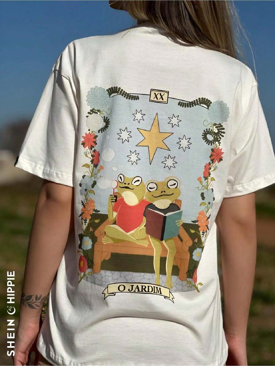 Women T-Shirts - 香檳色 - 查看 1