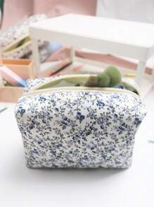 大容量花卉图案手提化妆包，Y2K美学便携式化妆工具套装，可折叠女士旅行洗漱包，化妆包/化妆袋/护肤包/洗漱包/收纳袋，邮轮必备婚礼伴娘礼物，妈妈礼物，生日礼物，送给朋友和老师的礼物，浴室客厅床边唇油收纳包，指甲油收纳化妆包/礼品收纳拉链配件美甲包，化妆包，桌面收纳包，化妆盒，小型化妆包，化妆袋，化妆品包，旅行必备，大容量，大号化妆包，圣诞礼物，收纳袋，旅行，女士旅行必备礼物，收纳袋，手拿包/小手提包，化妆品收纳包，化妆品整理包，收纳袋，刷子收纳袋，迷你收纳袋，大容量收纳袋，女士礼物，圣诞礼物，女士礼物创意 - 青碧色 - 查看 10