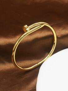 1 Stück klassisches Nagelarmband und Klee Armreif, modischer Schmuck Armband Nagel für Damen und Herren Accessoires, Valentinstag