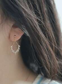 GAGAFEEL A Pair Of Sterling S925 Silver Vintage Simple Elegant Sparking Zirconia Hollow Plated With 14K Gold Fine Ear Studs For Women Girl Fashion Luxury Earrings Daily Life Jewelry Gift Holiday