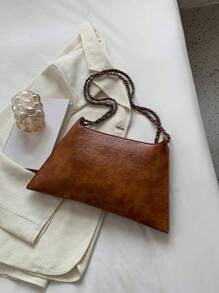 1 Stück Low Tea einfarbige PU-Leder-Umhängetasche mit Drehverschluss, modisch, geeignet zum Einkaufen, Verabredungen, als Geschenk für Frauen, fürs Büro, die Schule, die Arbeit, das Geschäft