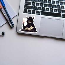 50款創意個性化萬聖節裝飾塗鴉貼紙 可愛貓頭銜,南瓜和蝙蝠diy貼紙 - 彩色 - 查看 4