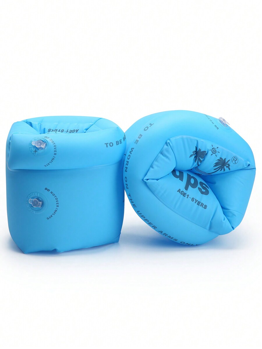 2pcs Blue Swim Arm Bands Inflatable Swimming Arm Float Rings Floater