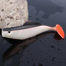 Sougayilang 1入組大型鹽水垂釣魚餌,塑料下沉式游泳餌,海釣軟餌 - 黑與白 - 查看 5