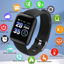 1pc Unisex Silicone Strap 1.44 Inch Touch Screen Multifunctional Electronic Watch With Machine That Needs To Connect Usb Port For Charging, Does Not Include Usb Charger - Green - View 1