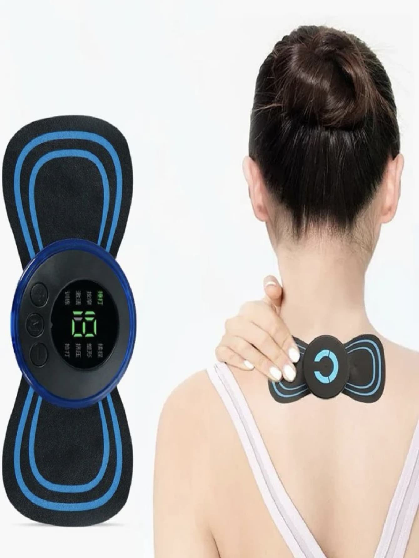tiger Mini Massageador Elétrico Portátil Cervical - Preto - Visão 1