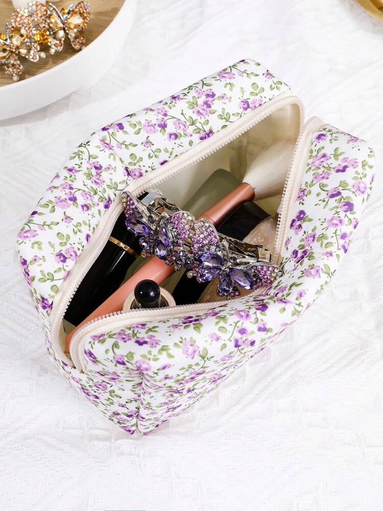 Large Capacity Ditsy Floral Portable Makeup Bag, Foldable Cosmetic Storage Case For Women's Makeup Bag Makeup Pouch Skincare Bag Toiletry Bag Packing Cubes, Travel Essentials Cruise Essentials Dorm Essentials, Wedding Bridesmaid Gifts, Mom Gifts, Birthday Gifts, Gifts For Friends And Teachers, Home Decor, Bathroom Living Room Bed Make Up Organizer, Nail Polish Organizer,Makeup Pouch,Cosmetic Bag,Travel Essential,Large Capacity,Large Makeup Bag,Christmas Gifts,Pouch,Travel,Gifts For Women Travel Essential,Pouch,Clutch / Small Handbag, Makeup Organizer,Makeup Organize,Pouch,Brush Holder,Mini Pouch,Large Capacity Pouch,Gifts For Women,Christmas Gifts,Gift Ideas For Women,Pouch,Makeup Pouch,Travel Essential