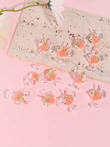 12入組可愛卡通夜燈奇異果杯和鳥裝飾掛件,用於diy耳環和項鍊製作 - 彩色 - 查看 1